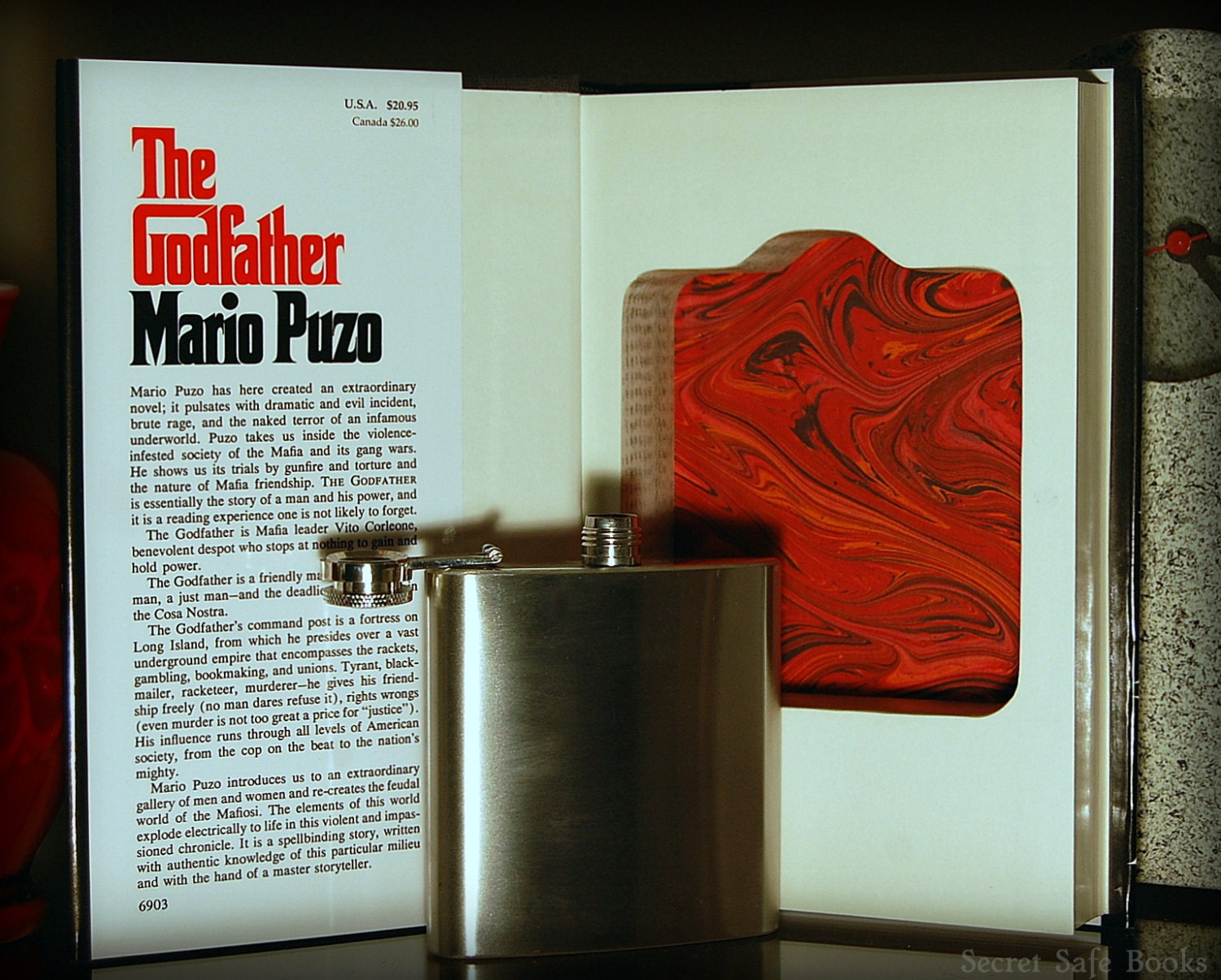 Hollow Book Safe & Flask THE GODFATHER