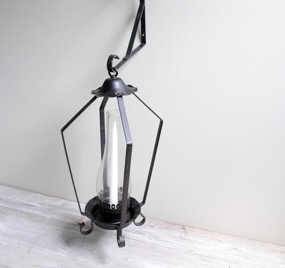 SALE Vintage Wall Mount Hanging Lantern by LittleDogVintage