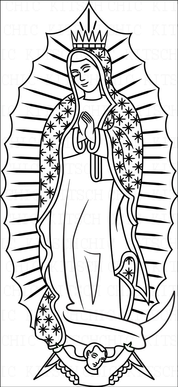 lady of guadalupe coloring pages - photo #16