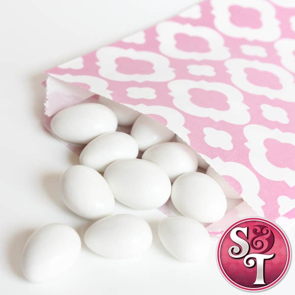 Quatrefoil Mauve Goodie Favor Treat Bags - Qty 12 Il_570xn