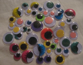 Vintage Plastic Googly Eyes for Crafting and Embellishment