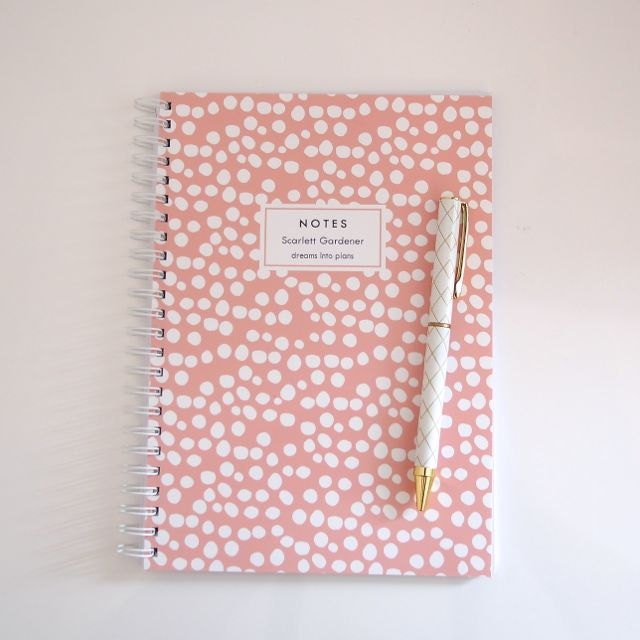 Personalized Notebook - Spots - LetterLoveDesigns