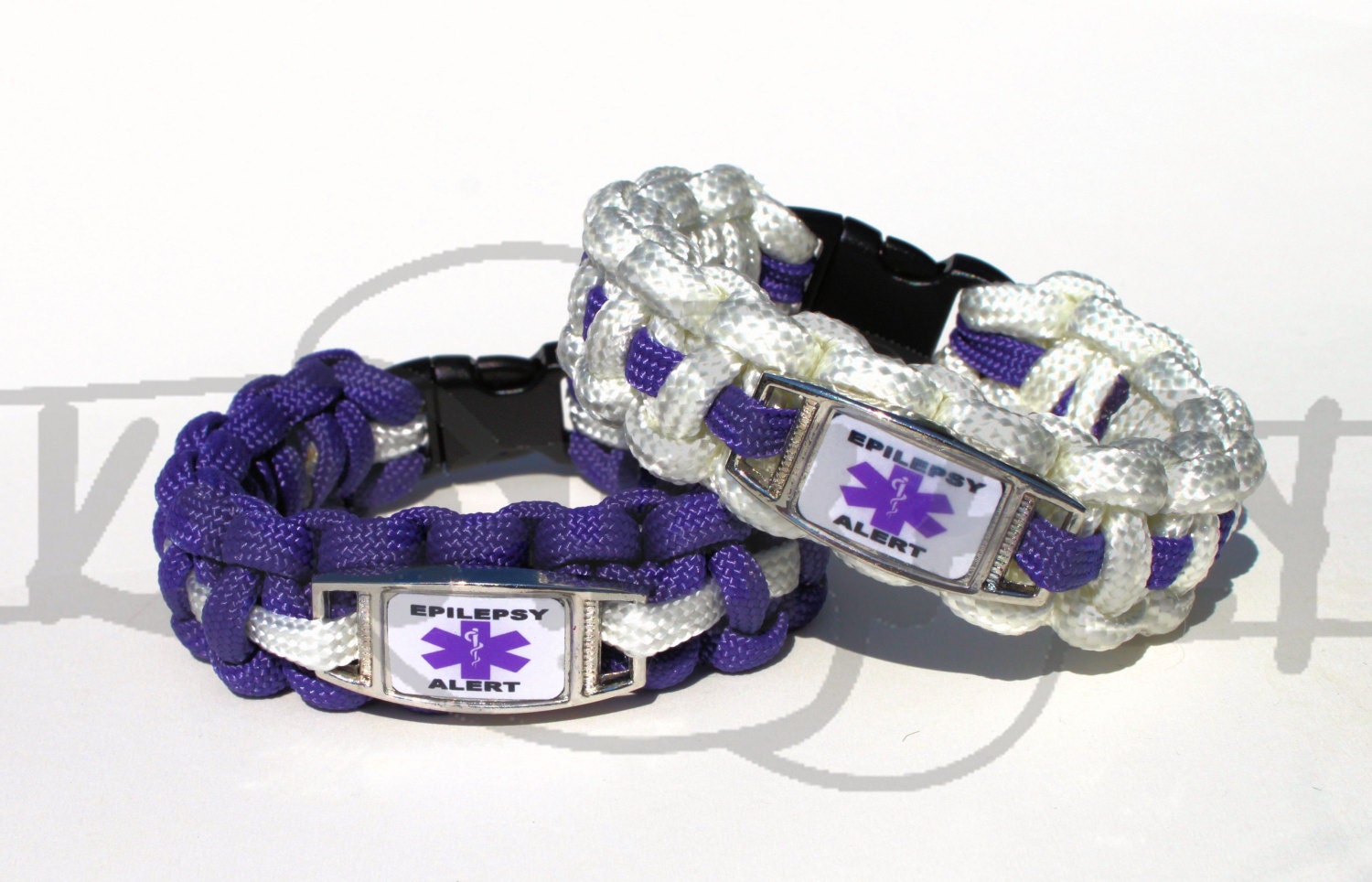 Epilepsy Medical Alert ID ALLOY Rectangle Charm on by KnotKrazy