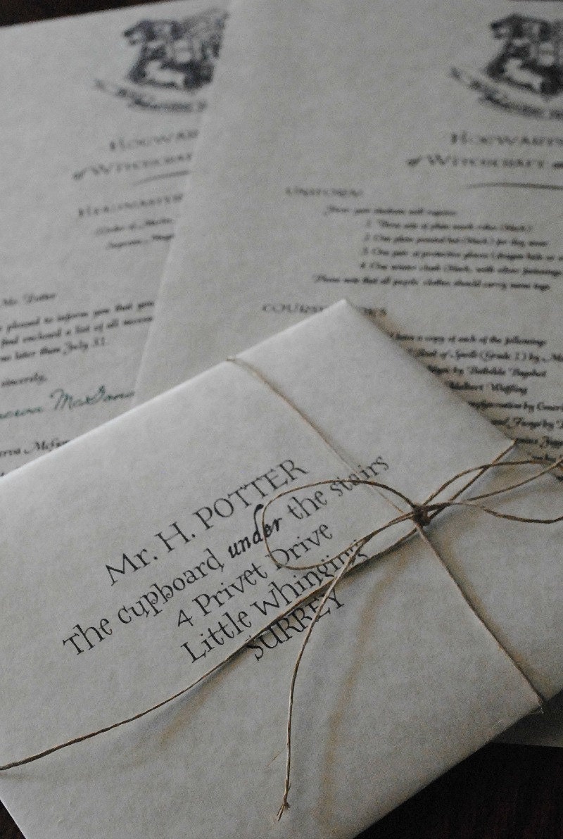 Personalized Harry Potter Letter - Hogwarts Acceptance Letter (Includes FREE Ticket on Hogwarts Express)