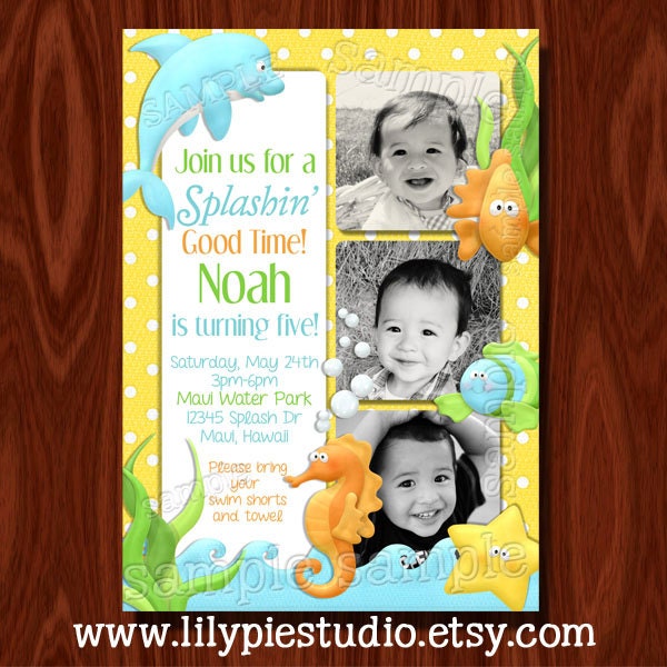 NEW- Under the Sea Birthday Invitation PRINTABLE Digital File Il_570xn