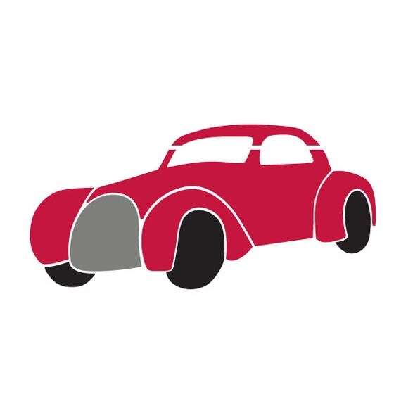 Car Wall Stencil for Painting Kids or Baby Room by MyWallStencils