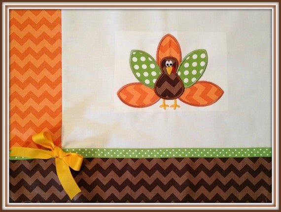 Items similar to Happy Fall and Thanksgiving Placemats Featuring Orange