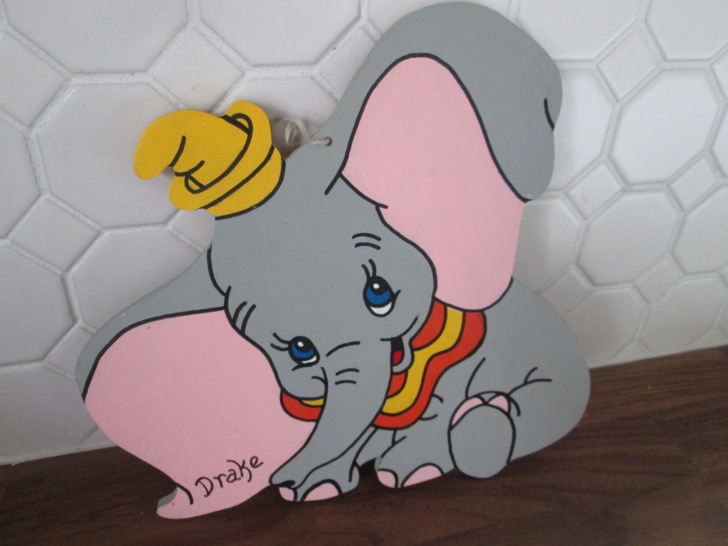 Vintage Dumbo Nursery Decor Wall Hanging by caddywampus on Etsy