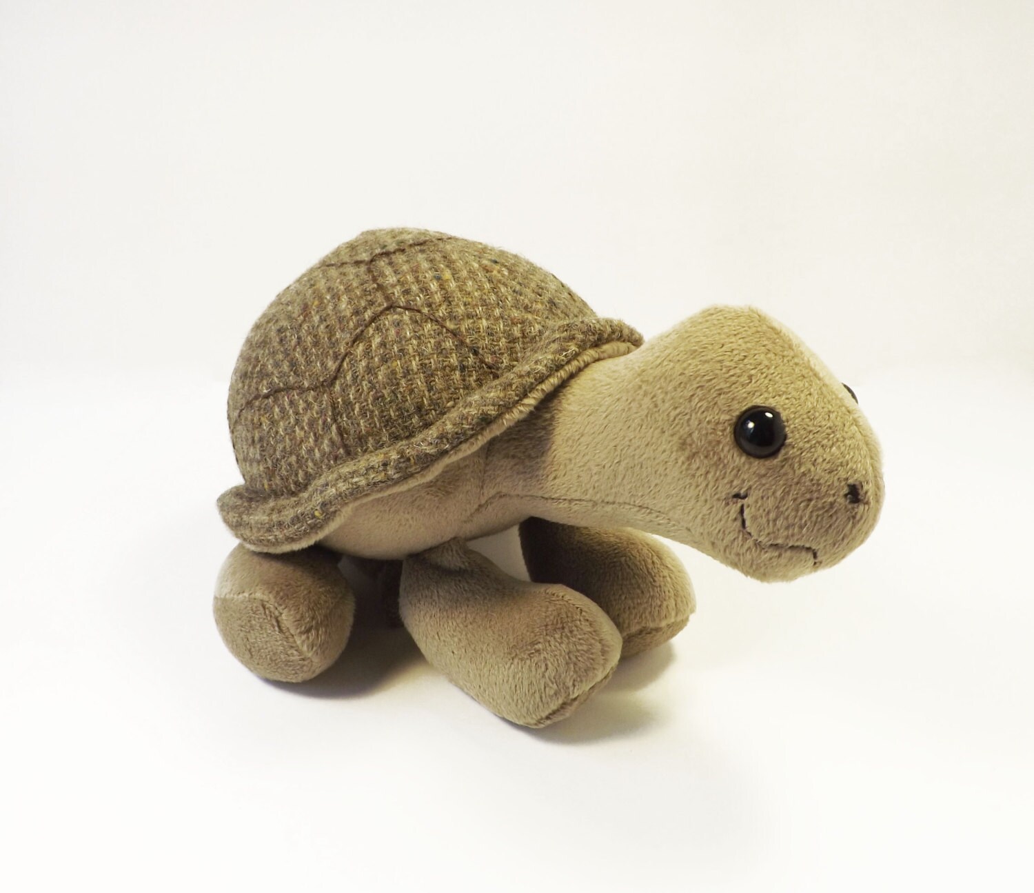 Large Tan Wool Shelly Tortoise soft toy tortoise by FluffEngine