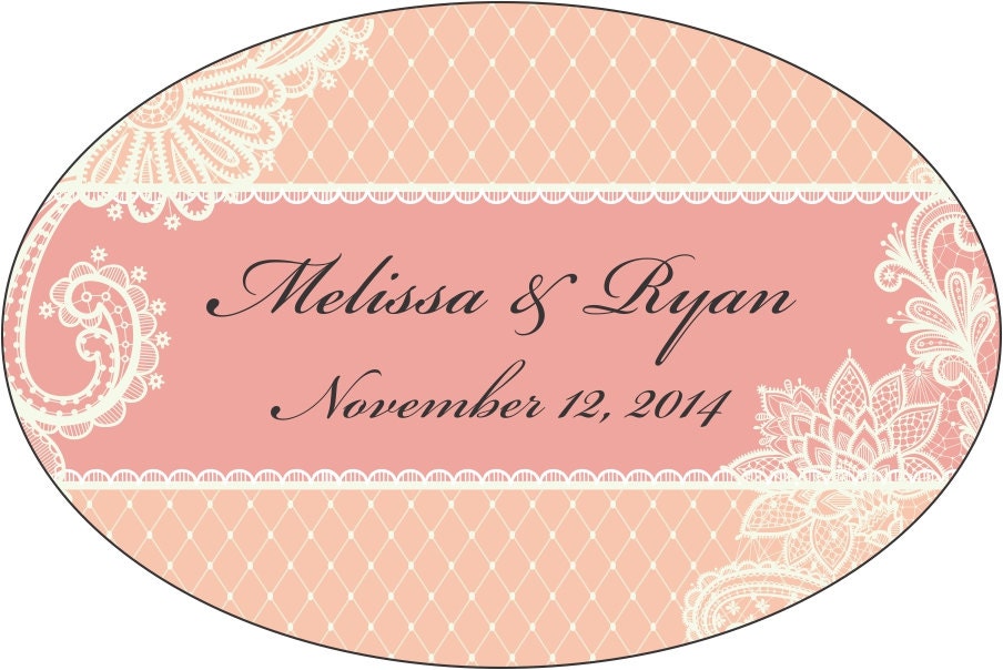 Personalized Wedding Stickers - 100 3x2 Oval Wedding Favor / Welcome Bag Labels - Compare and Save Il_570xn