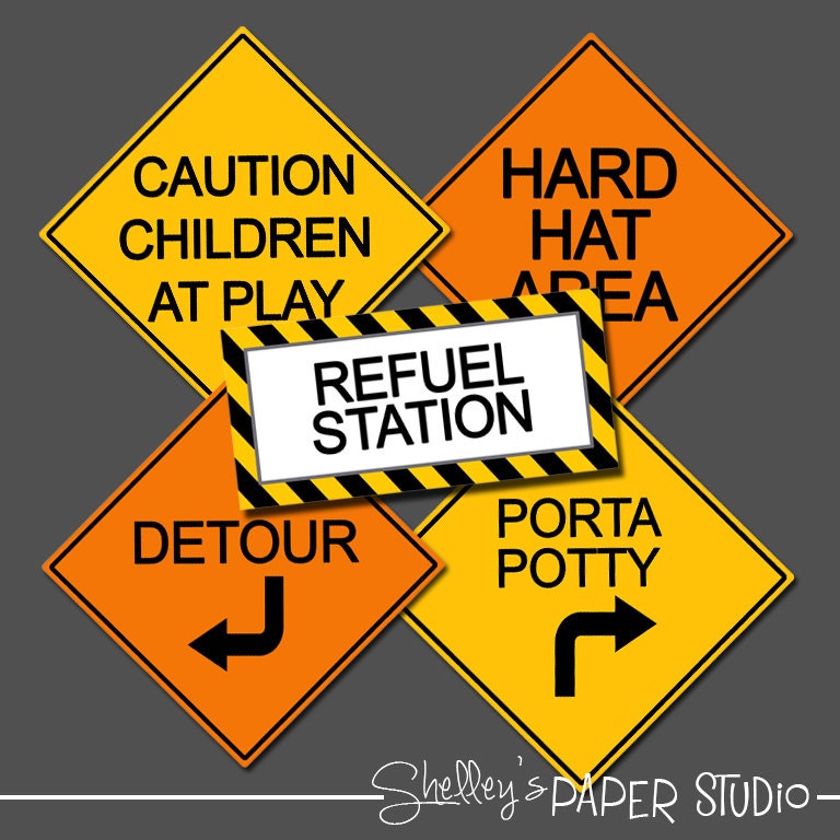 Construction Birthday - Road Signs