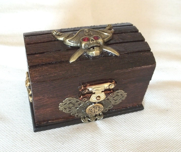 Pirate Mini Treasure Chest Trinket Box