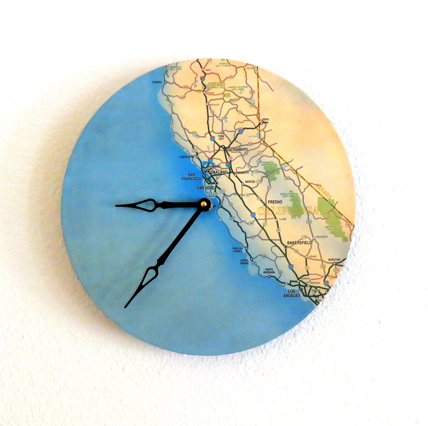 California Map Wall Clock Home and Living Decor & by Shannybeebo