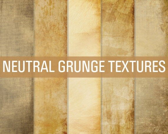 Neutral Grunge Digital Papers Grunge Textures Grunge Paper Pack Instant Download Il_570xn
