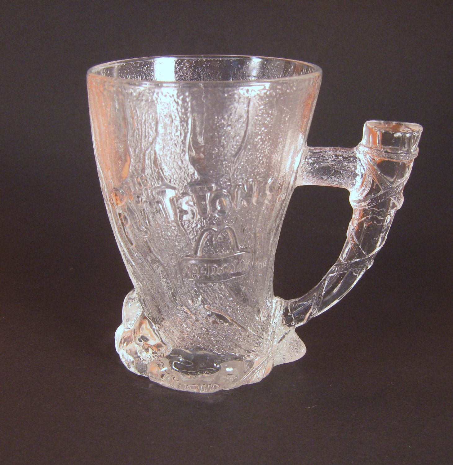 McDonalds Flintstones Glass Mammoth Mug 1993 by rickrackcollection