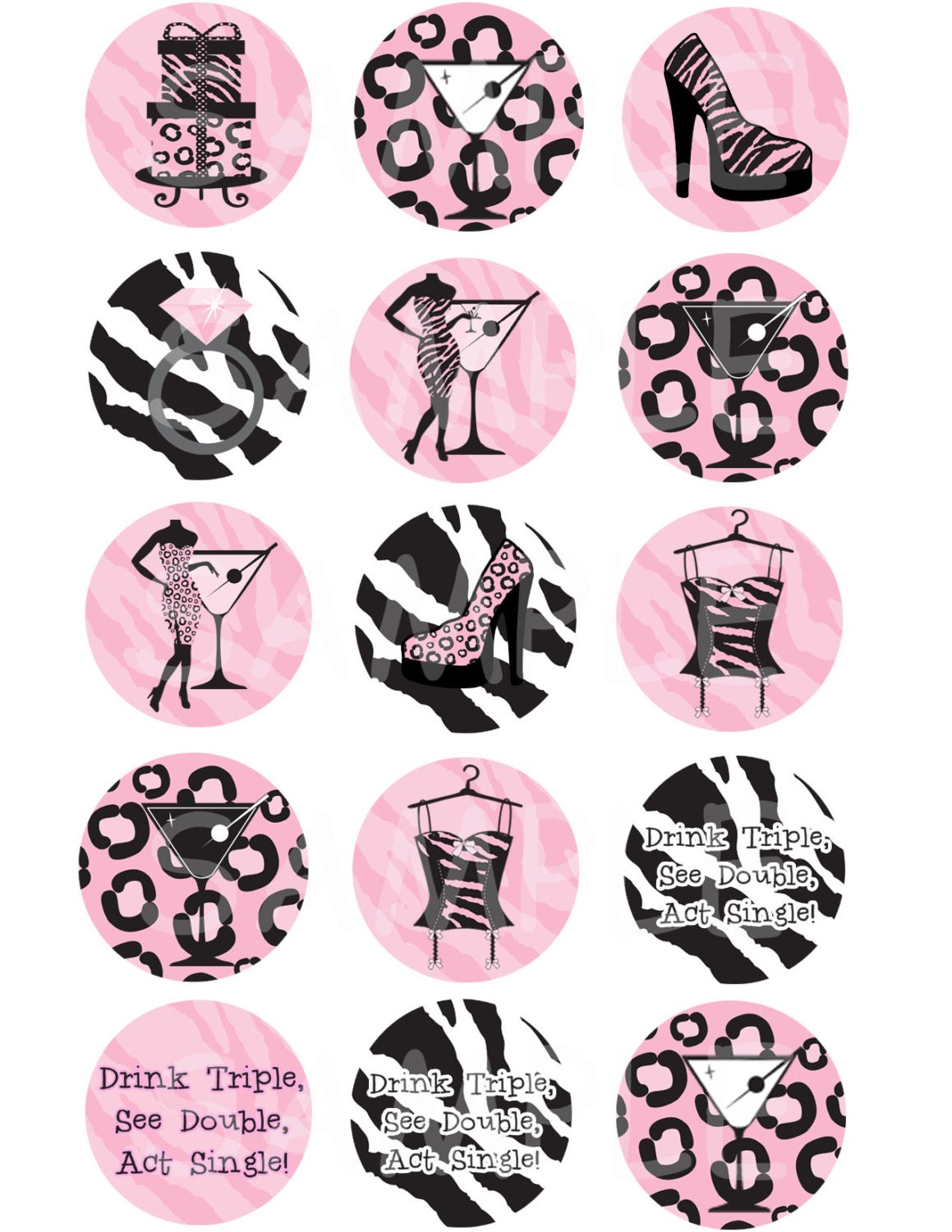 Bachelorette Cupcake Toppers By TopAcake On Etsy