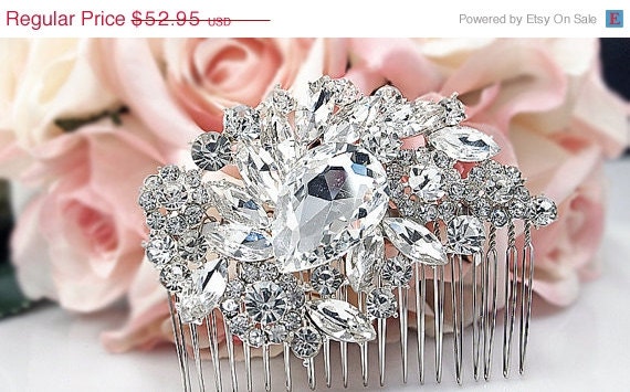 ON SALE Bridal Hair Comb Rhinestone Hair Comb Wedding Comb Il_570xn
