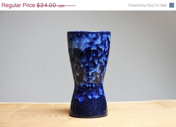 Dark blue West German vase by Scheurich (244-17)