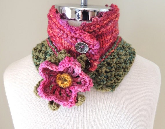 Wild Rose Scarf Sunset essence scarf by ValerieBaberDesigns