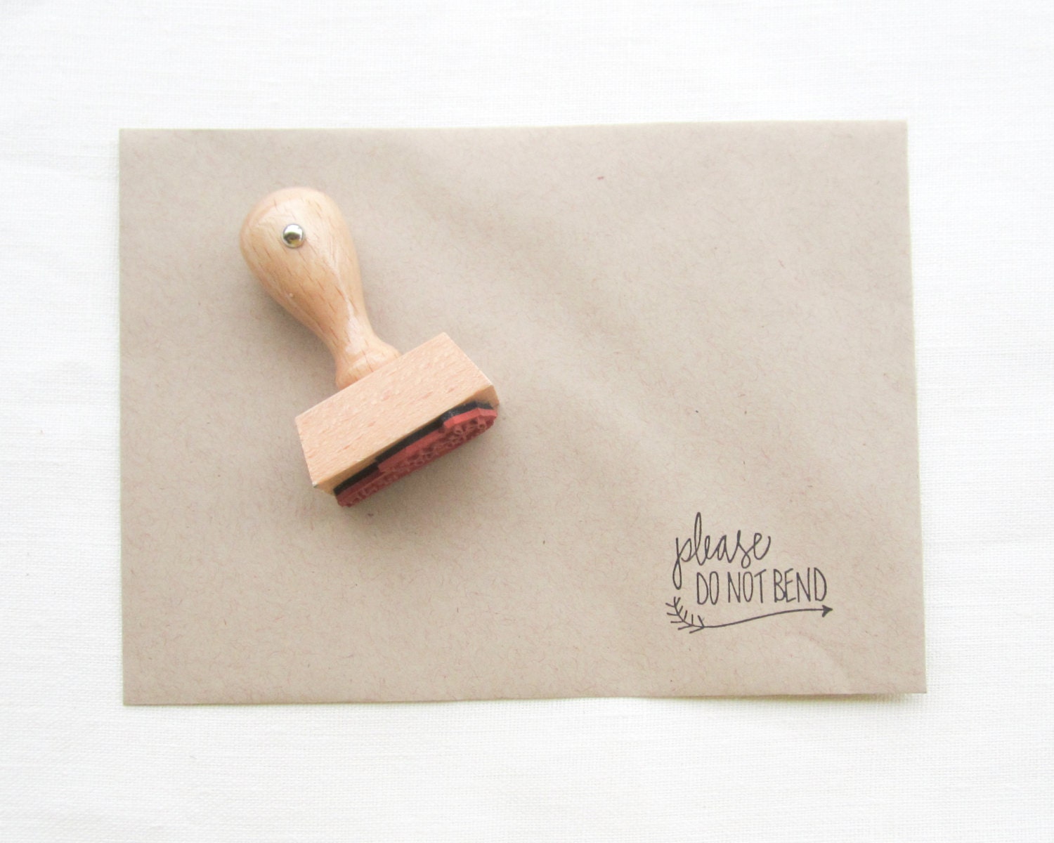 Please Don't Bend Stamp - please do not bend - don't bend stamp - snail mail stamp - mail - rubber stamp - papersushi