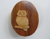 Wood Jewelry Box Owl Jewelry Box  Hand Carved Birthday Anniversary Trinket Box, Birds, Birder Gift by North Wind Carvings - NorthWindCarvings