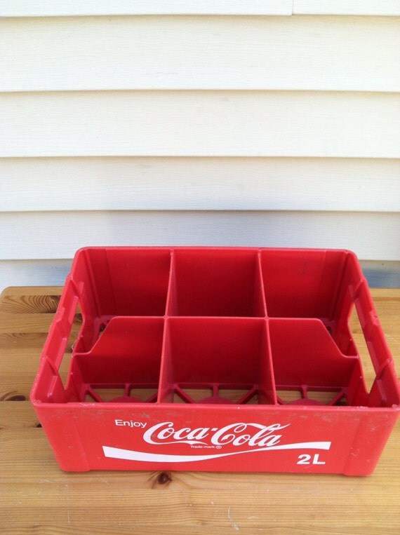 Cocacola crate plastic coke crate 2L plastic by aTreasureInStore