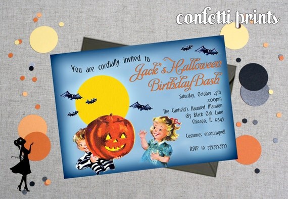 Halloween Party Invitation - THE GREAT PUMPKIN Printable Il_570xn