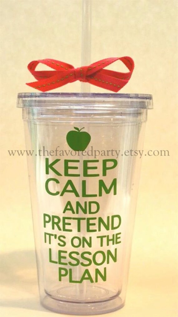 KEEP CALM  and pretend it's on the lesson plan Acrylic Tumbler