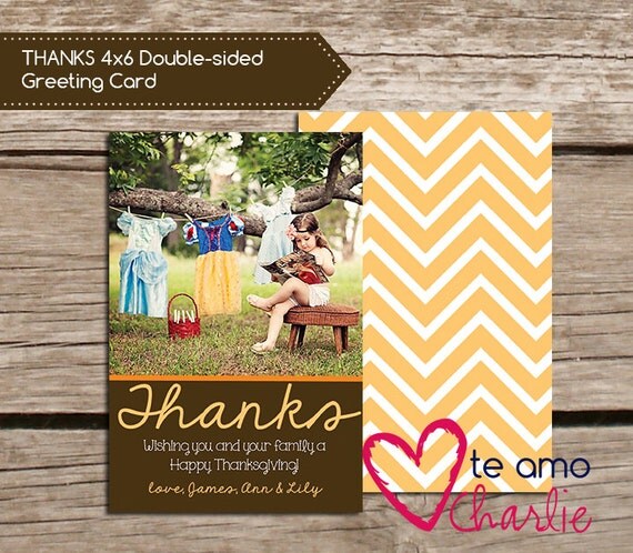 Custom Thanksgiving Greeting Card- Printable Fall Greeting Card Il_570xn