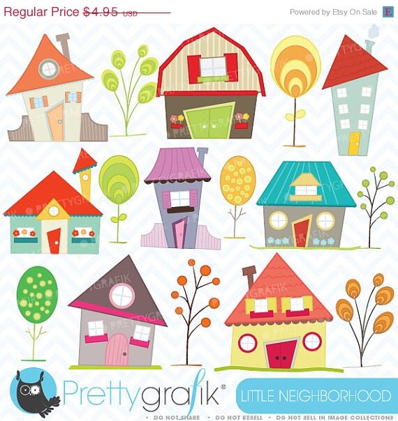 40% OFF SALE House clipart commercial use, vector graphics, digital clip art, digital images - CL397 Il_570xn