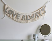 Love Always Glittering Fringe Banner  - Garland, Party Banner decor, Photo Prop, and Home Decor - original design fringe banner - FunCult