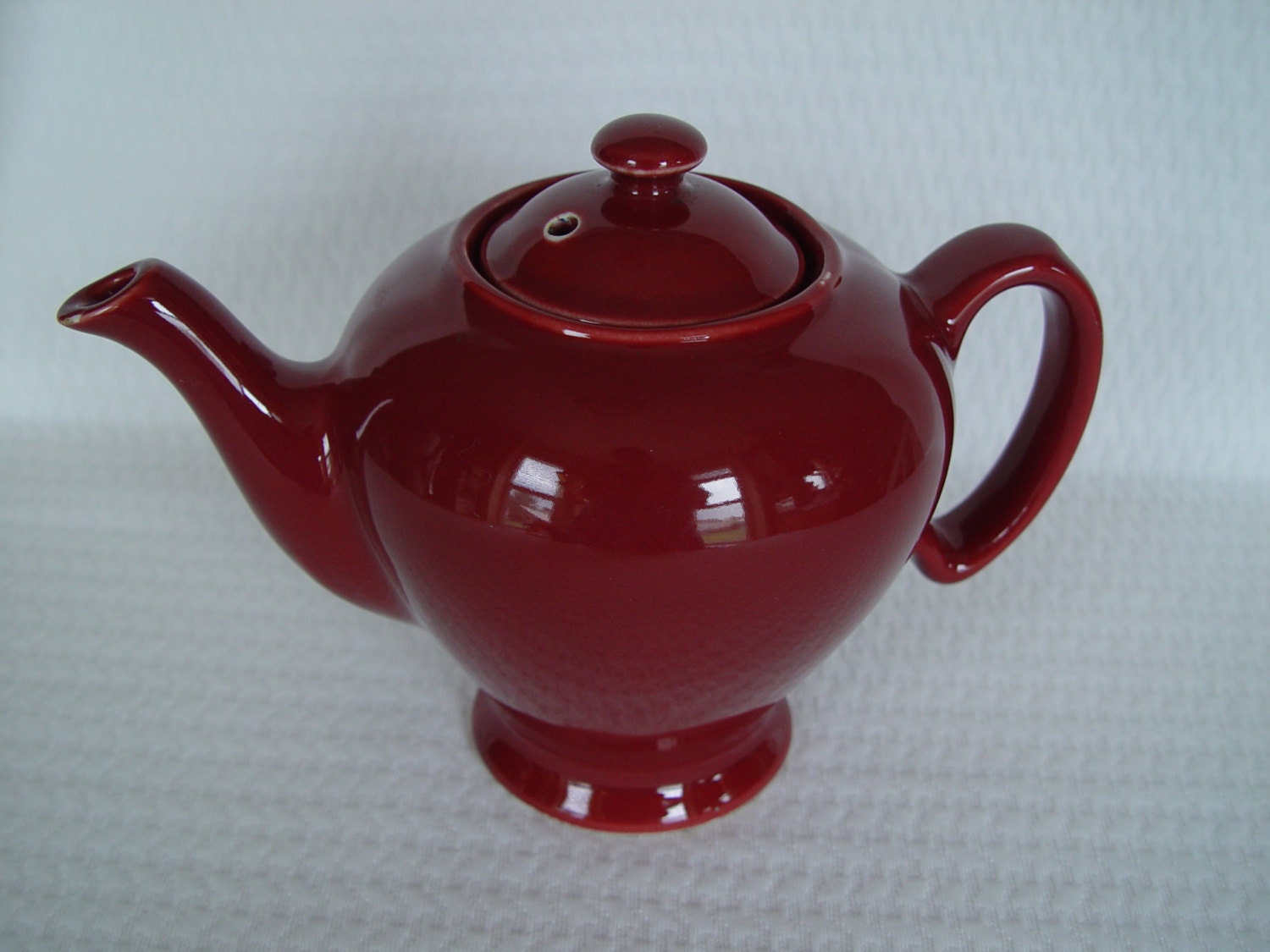 McCormick Tea Teapot Burgundy by GandTVintage on Etsy
