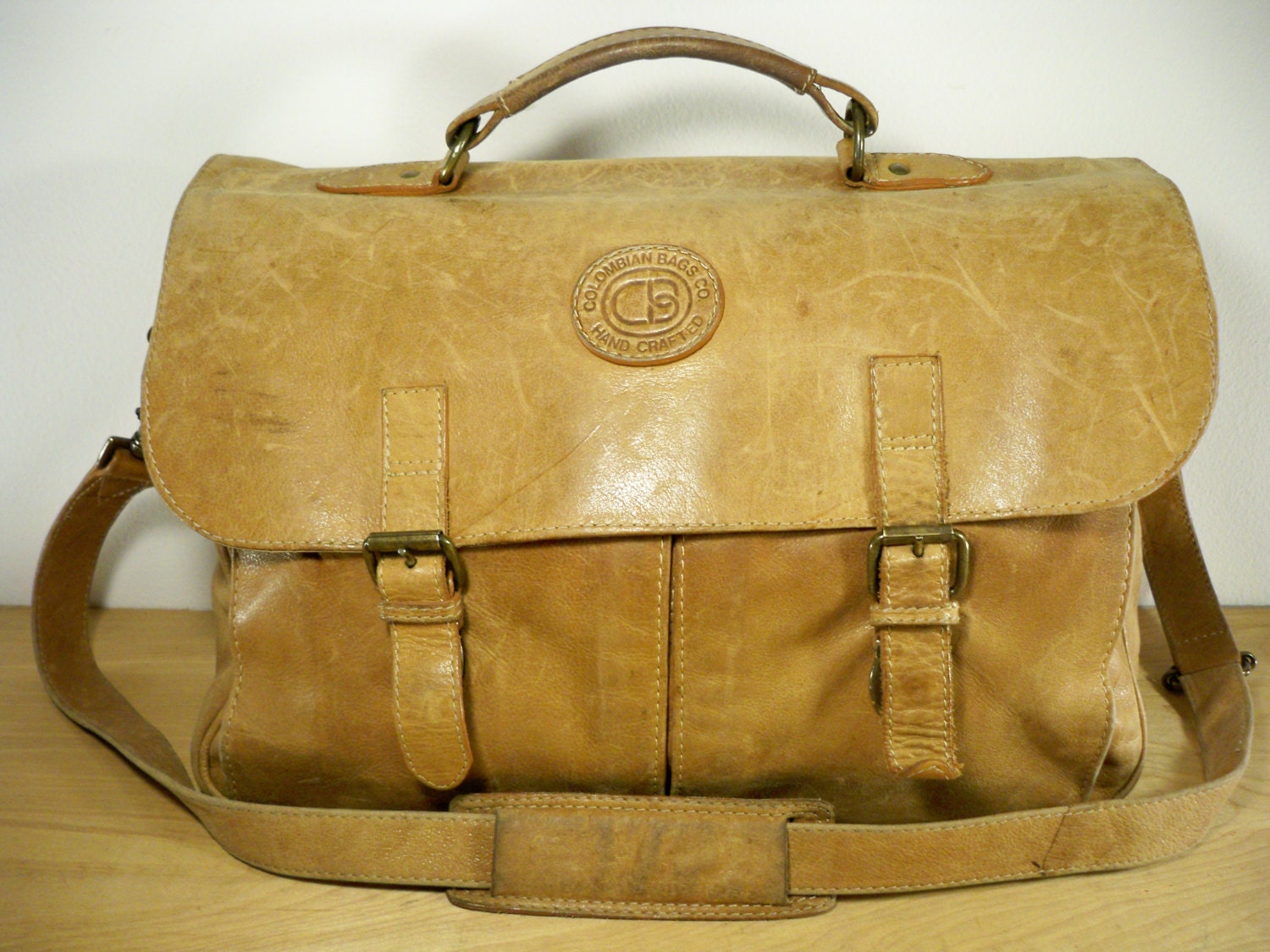 Items similar to Vintage Made in Colombia Colombian Bags Brown Supple