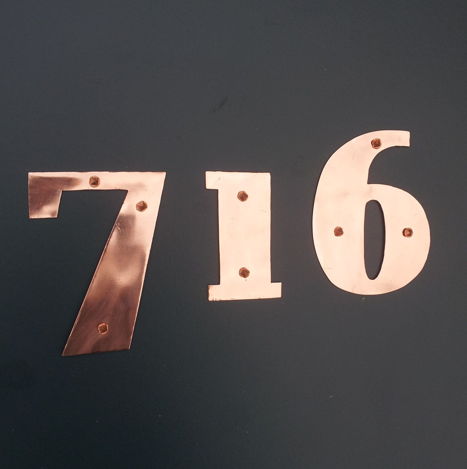 Art Deco house numbers handmade in UK with by DavidMeddingsDeSign