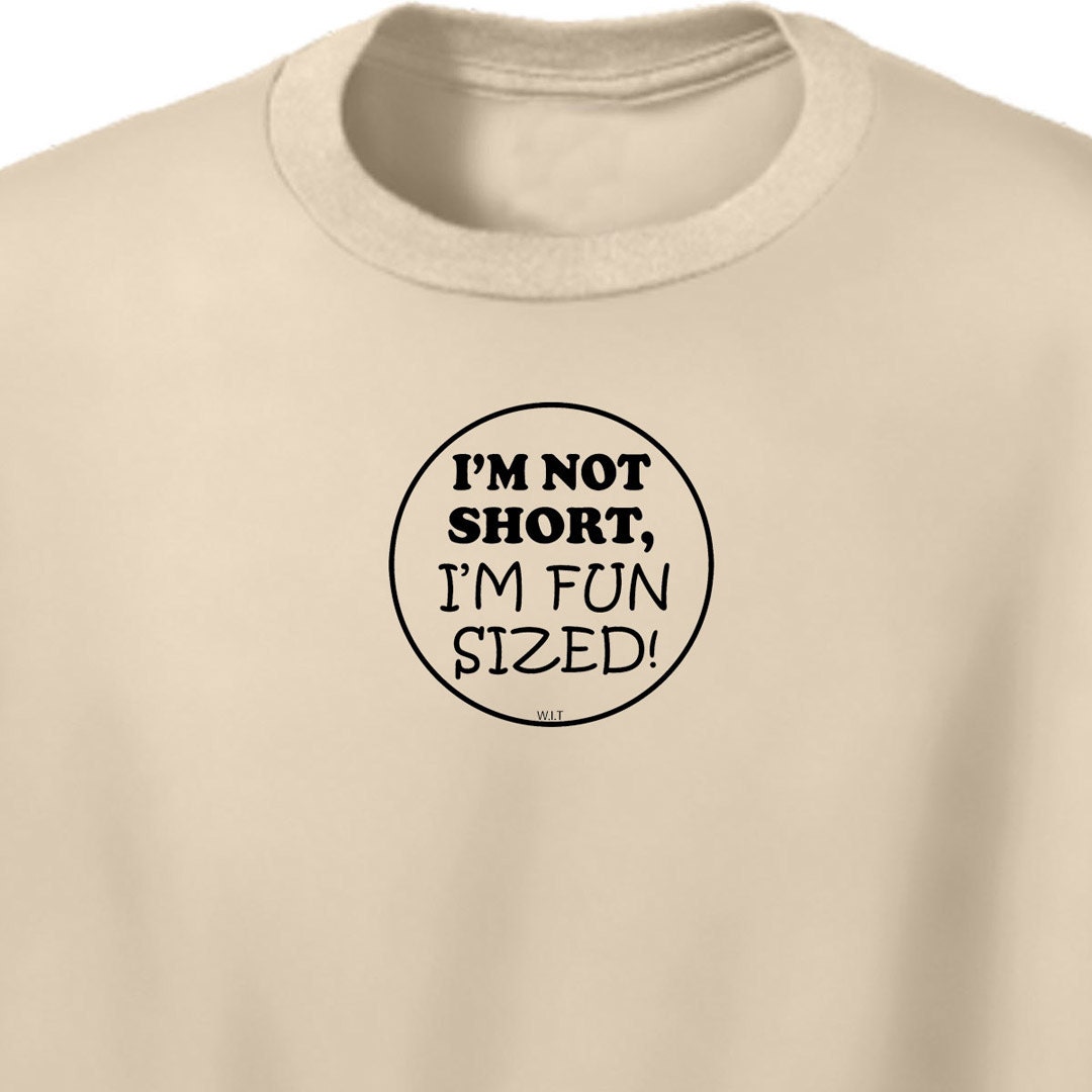 Womens Fun Sized Tan Tshirt Minimalist Humor T shirt Unisex Tee - WearItTees