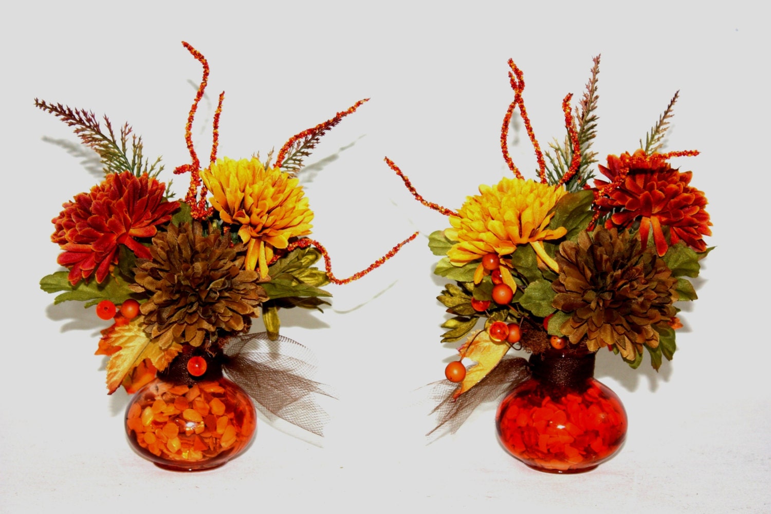 Fall Silk Flower Arrangements Home Decorating by Patiquefloral