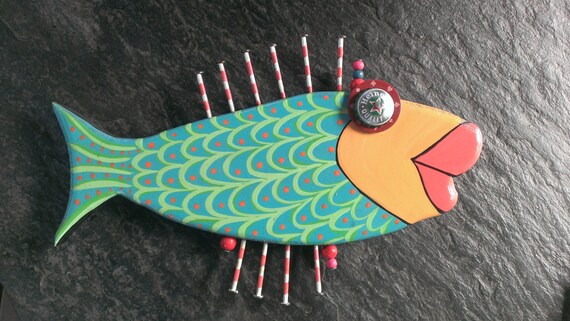 Wooden Fish Wall Art
 Whimsical Wooden Fish Wall Art Funky Recycled Wood by WRSCRAFTS