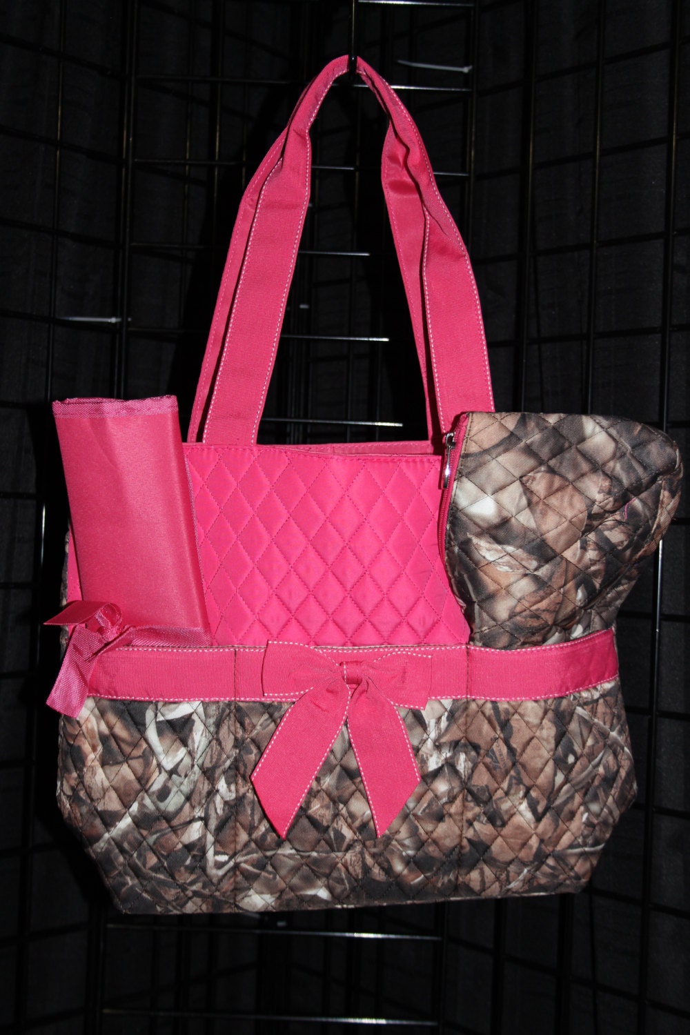 Machine Embroidered Quilted Diaper Bag Camo by EmbStitchbyStitch