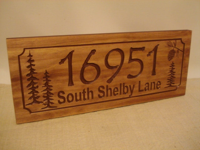 address Signs rustic sign Custom  Rustic Signs Family Forest  Address Welcome Carved