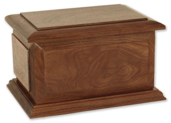 Boston Walnut Wood Cremation Urn