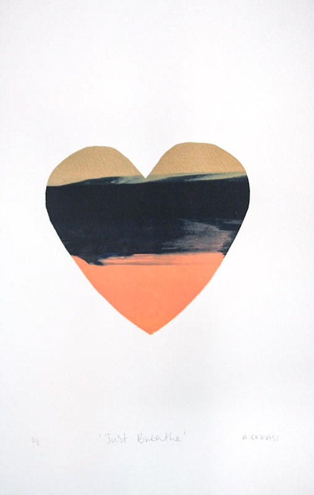 Hand Pulled Screenprint 'Just Breathe' by Pass