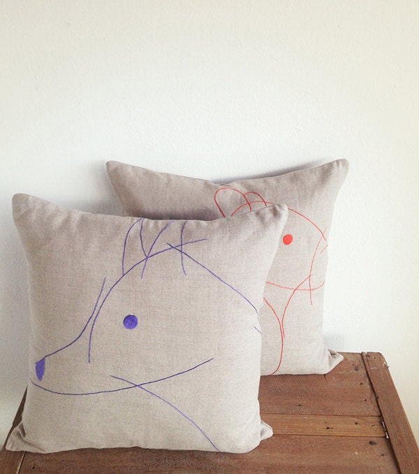 Animal Embroideries pillow cover - ShallWeShop