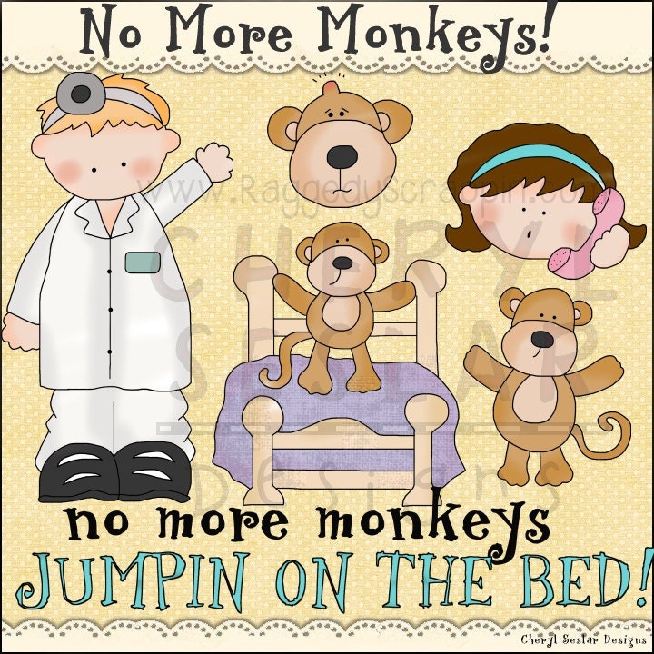 ... similar to No More Monkeys Jumping on the Bed Clip Art Set on Etsy