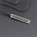 Serendipity Necklace - Etched Sterling Silver Pendant - Inspirational Jewelry