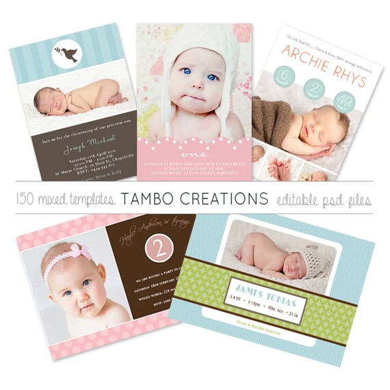150 PSD Photo Card Templates ~ Bulk Pack 1. Il_570xn