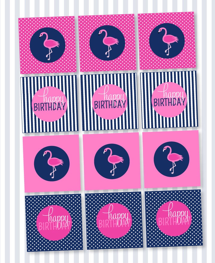 Flamingo Party PRINTABLE Party 2 Inch Tags (INSTANT DOWNLOAD) by Love The Day Il_570xn