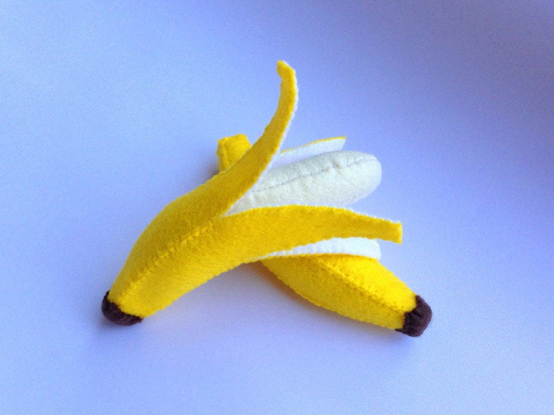 Felt food Banana set eco friendly childrens pretend felt play food for kids toy kitchen