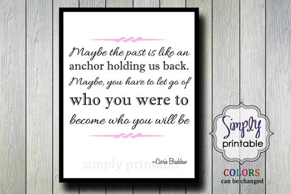 8x10 Carrie Bradshaw Printable Quote Il_570xn
