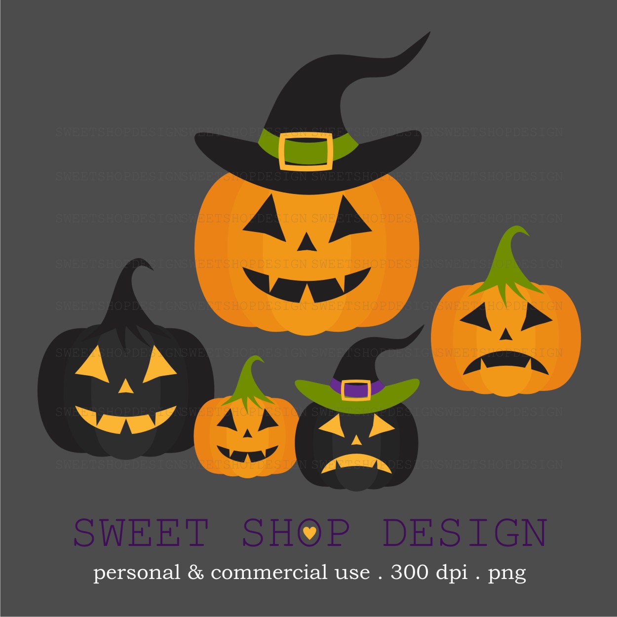 Halloween Clip Art, Pumpkin Clip Art, Royalty Free Clipart, Jack O Lantern, Instant Download Il_570xn