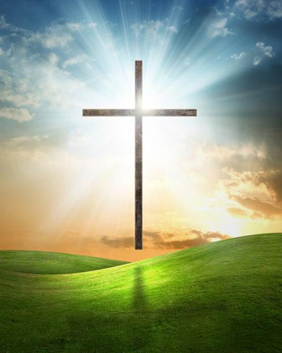 Beautiful Cross Printed Image // (10 x 8) // Christian Art